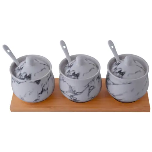 Marble Bamboo Canisters Main